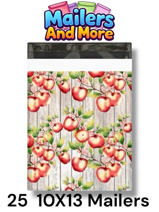 Mailers And More Other - 25 10X13 Poly Mailers Apple and Blossoms, Shipping Envelopes PRICE IS FIRM